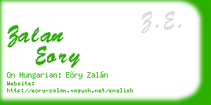zalan eory business card